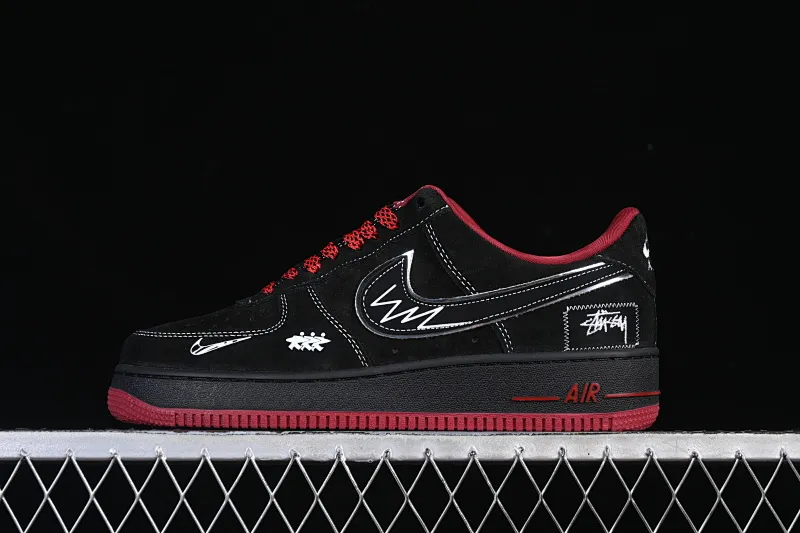 All categories Nk Air Force 1 Air Force series Nk Air Force 1 Low Air Force low-top Nike Air Force 1 '07 Low Stussy co-branded matte black Air Force 1 low-top casual sneakers SY1388-009